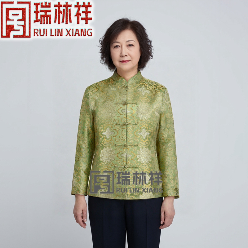 女式桑蚕丝寿衣全套绿1号