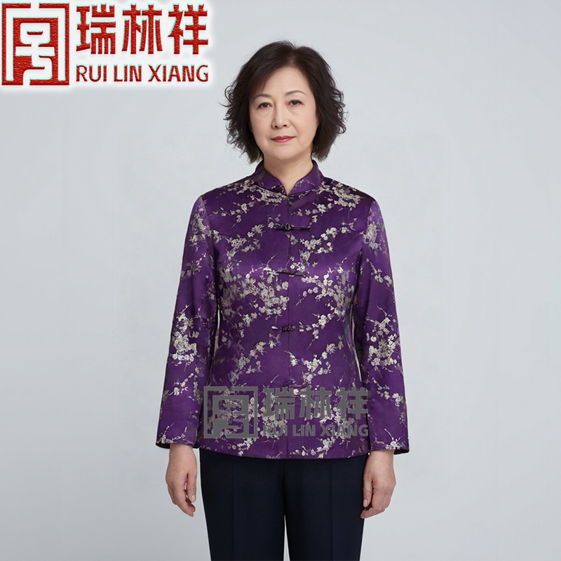 女式桑蚕丝寿衣全套紫13号
